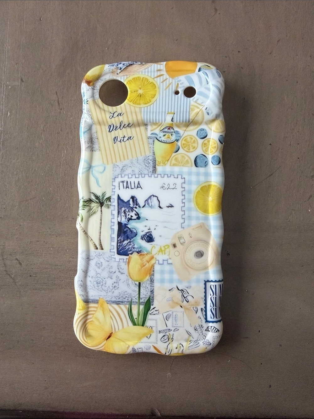 Yellow & Blue Decorative Phone Case - Unbranded